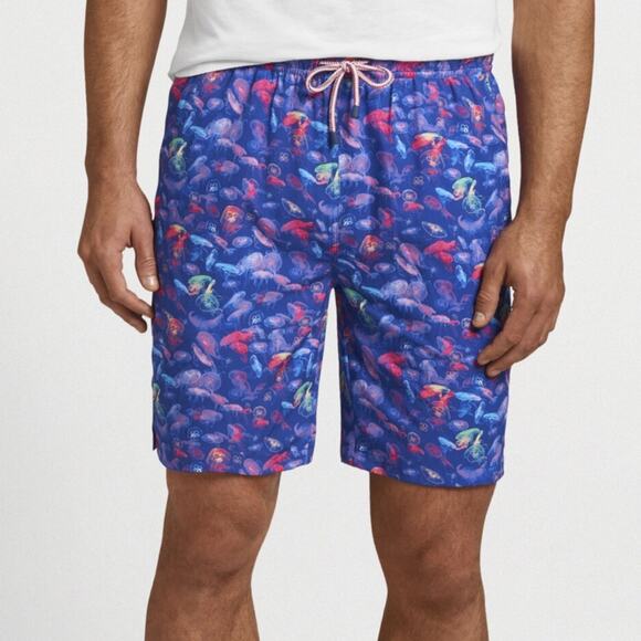 Peter Millar Other - Peter Millar Moon Jellies Swim Trunk Atlantic Blue Men’s Sz S